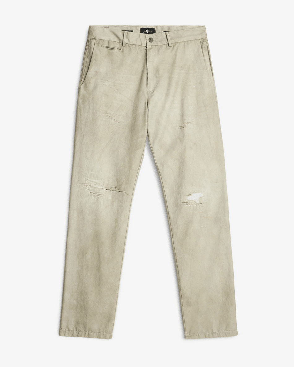 7 For All Mankind Digital Print Straight Chino in Dune Dune