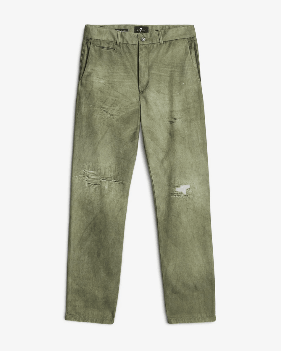 7 For All Mankind Digital Print Straight Chino in Russel Russel