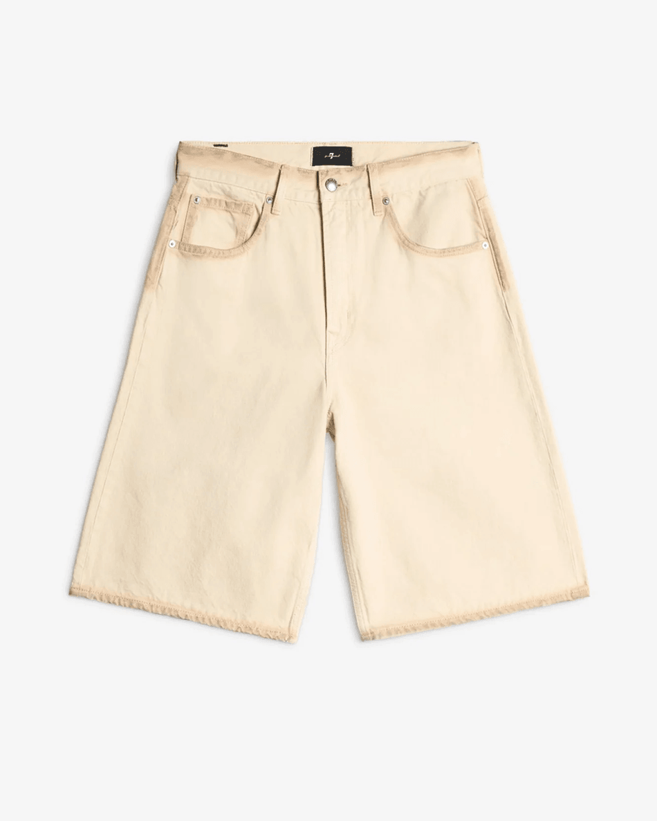 7 For All Mankind Wide Leg Denim Short in Freehand Freehand