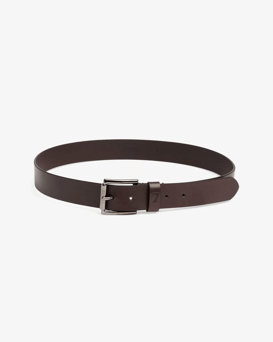 7 For All Mankind Classic Italian Leather Belt in Brown Brown