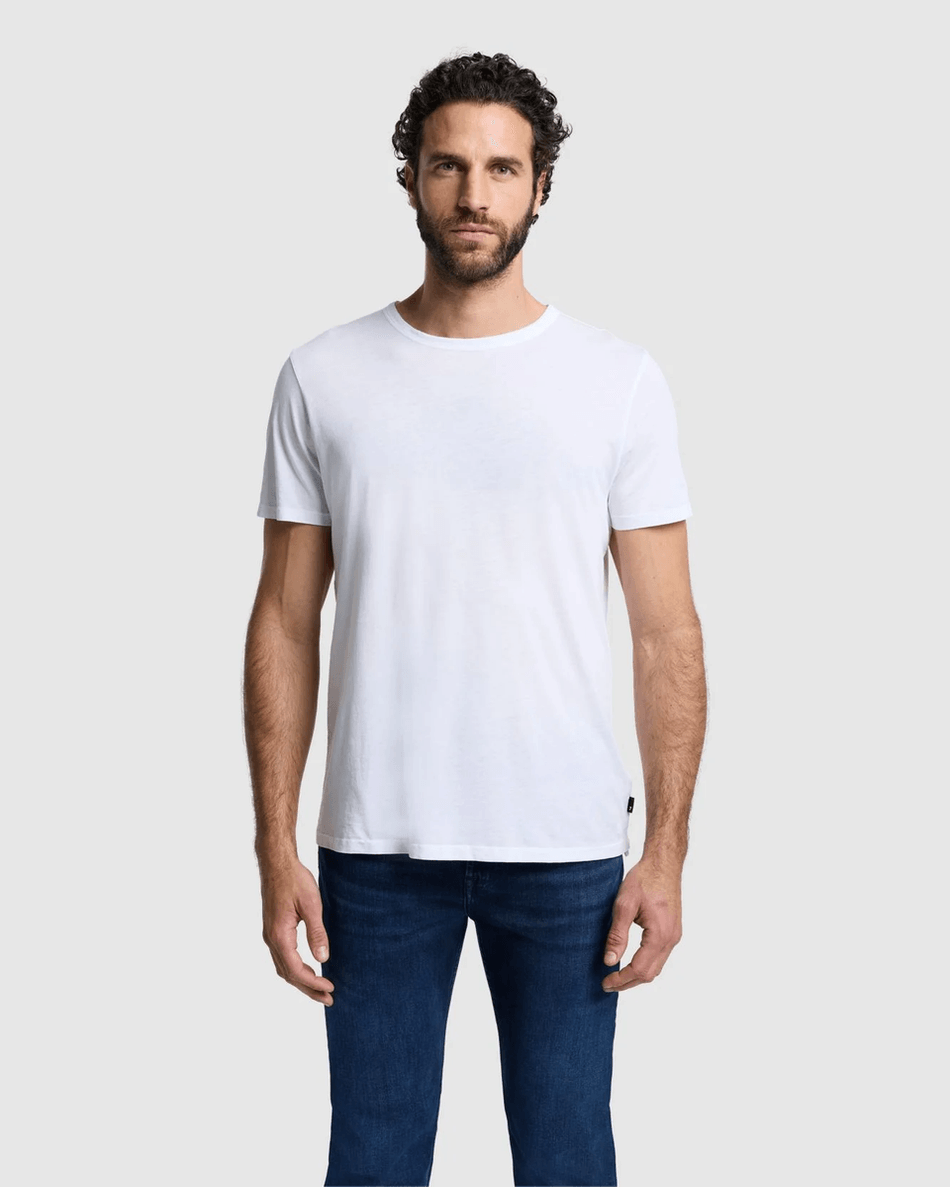 7 For All Mankind Featherweight Cotton Tee in White WHITE