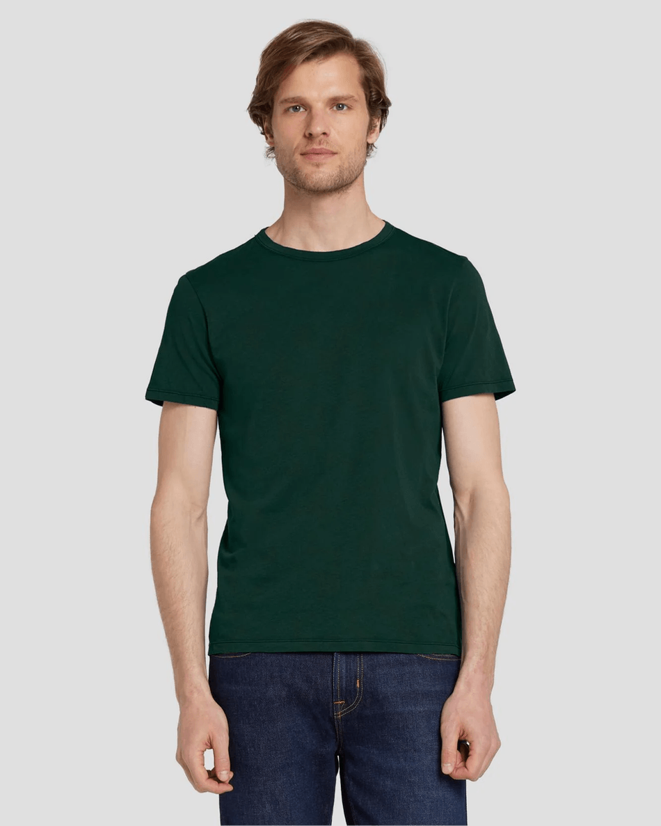 7 For All Mankind Featherweight Tee in Hunter Green Hunter Green