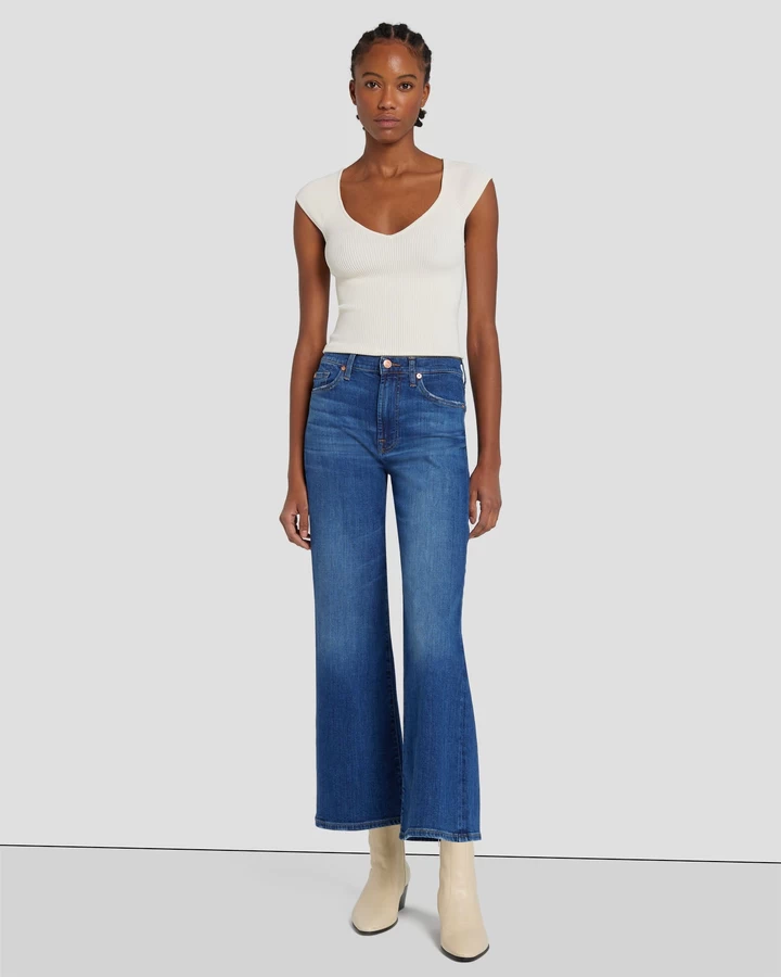 7 For All Mankind Slim Illusion Cropped Jo in Highline