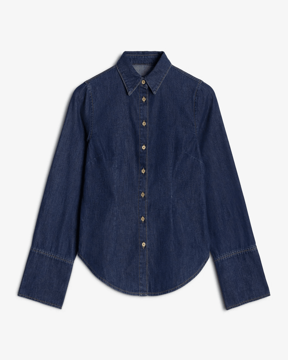 7 For All Mankind MANKIND Shaped Shirt in Indigo Soul Indigo Soul